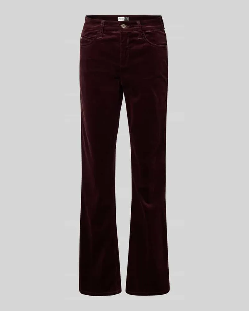 Cambio Flared Stoffhose mit 5-Pocket-Design Modell 'PARIS Bordeaux