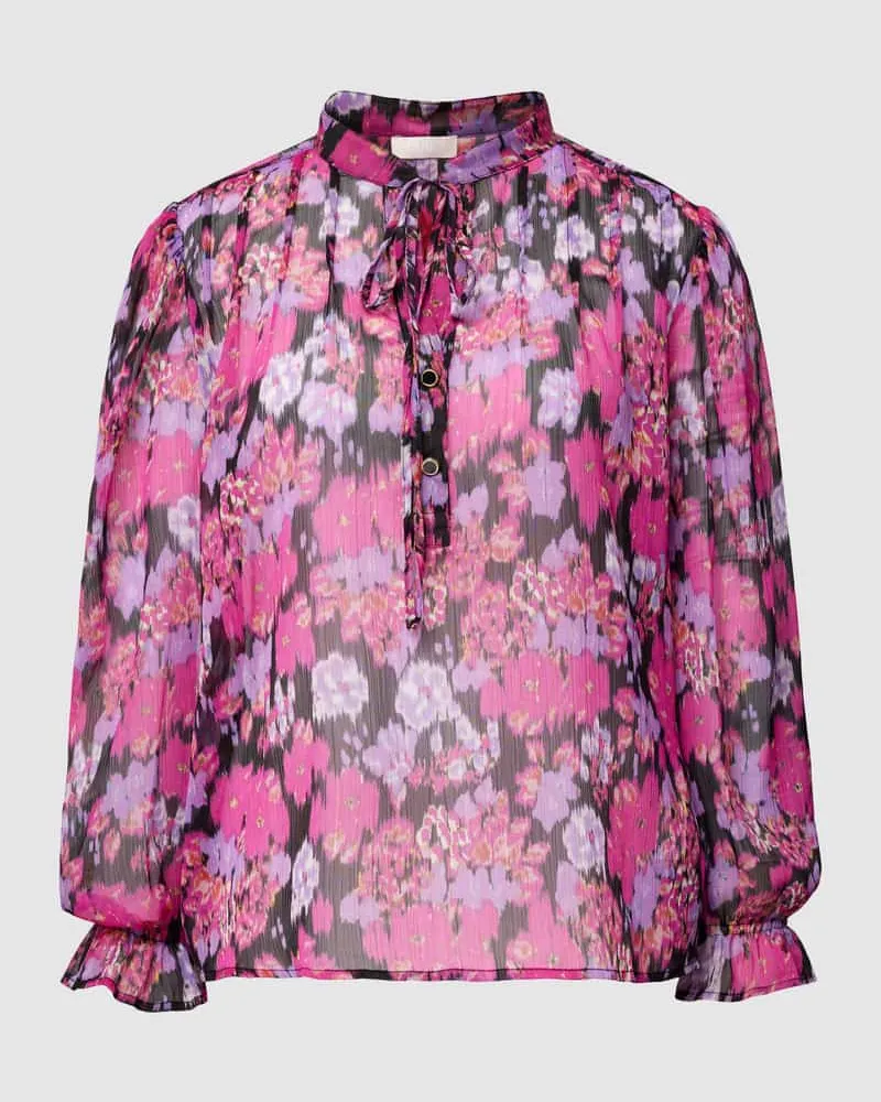 Liu Jo Blusenshirt mit Allover-Muster Pink
