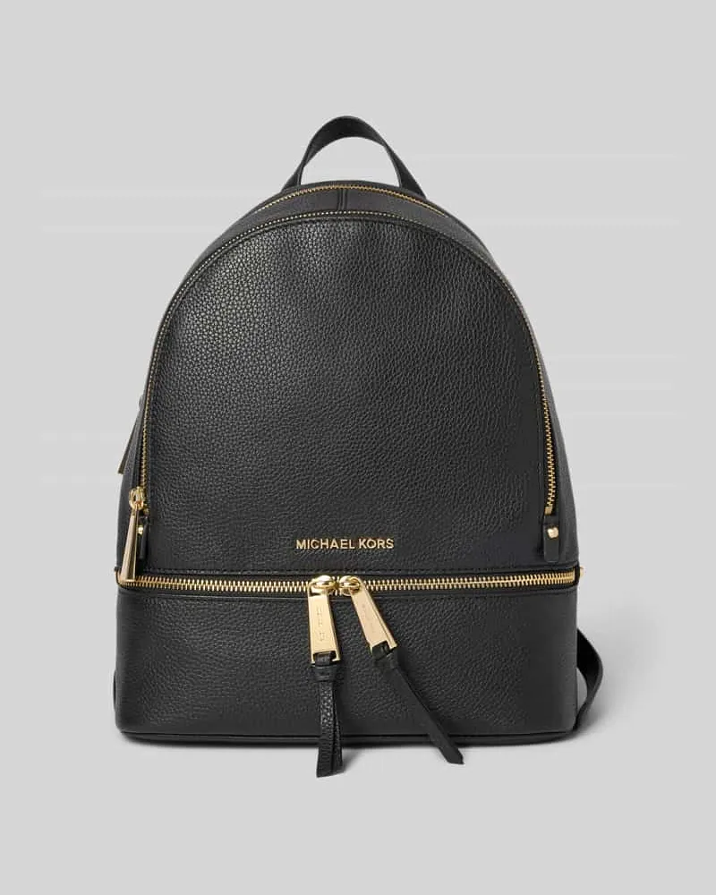 Michael Kors Lederrucksack mit Label-Applikation Modell 'RHEA Black