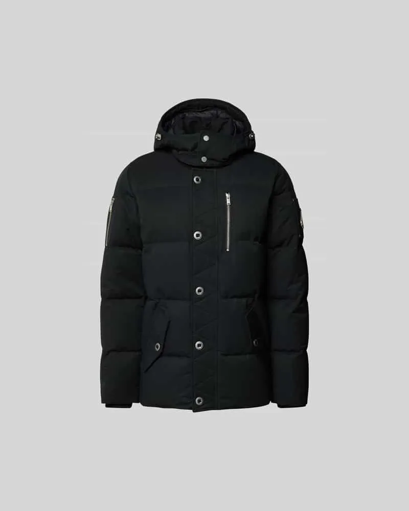 Moose Knuckles Daunenjacke mit Kapuze Black