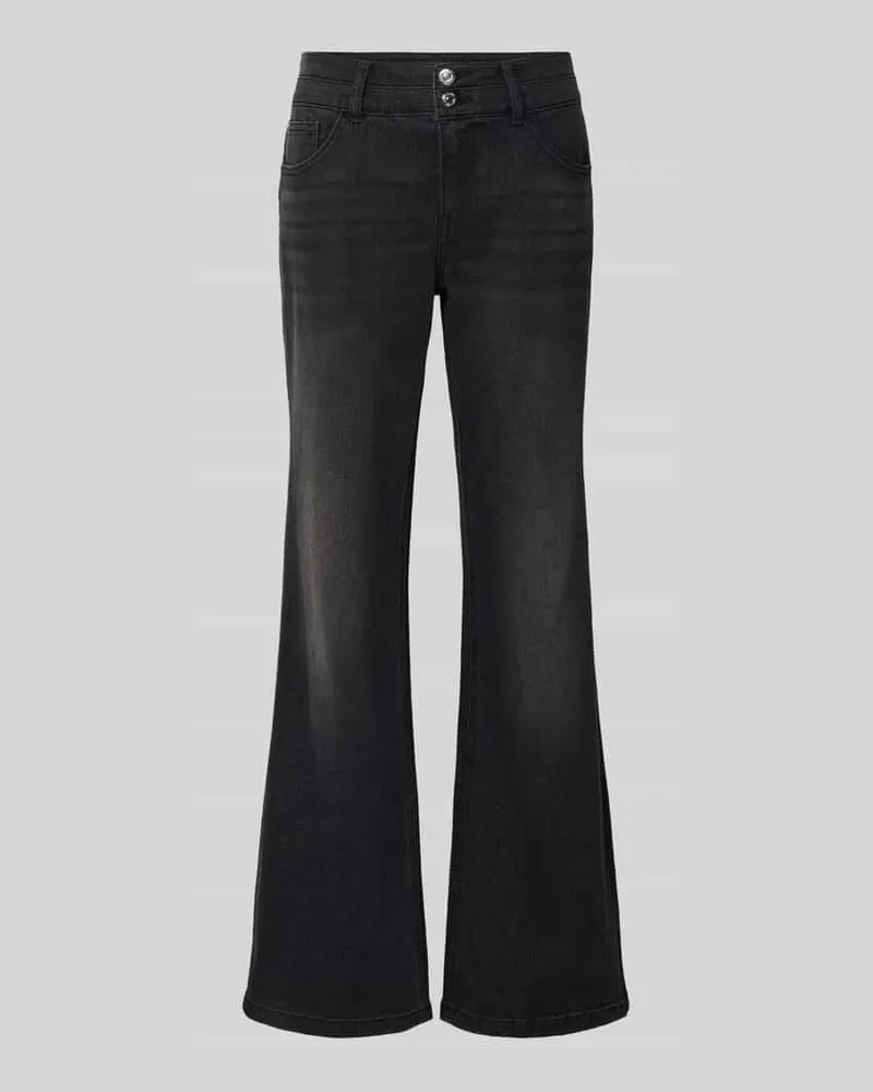 Mos Mosh Flared Jeans mit 5-Pocket-Design Modell 'Marlena Black