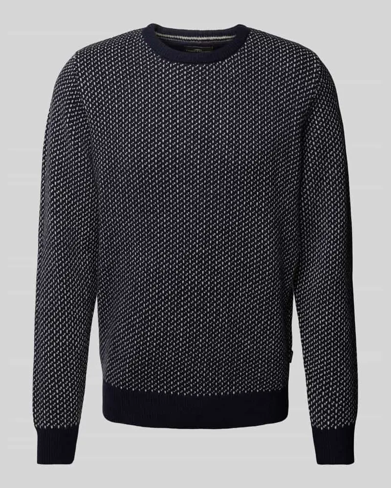 Fynch-Hatton Wollpullover mit Rundhalsausschnitt Marine