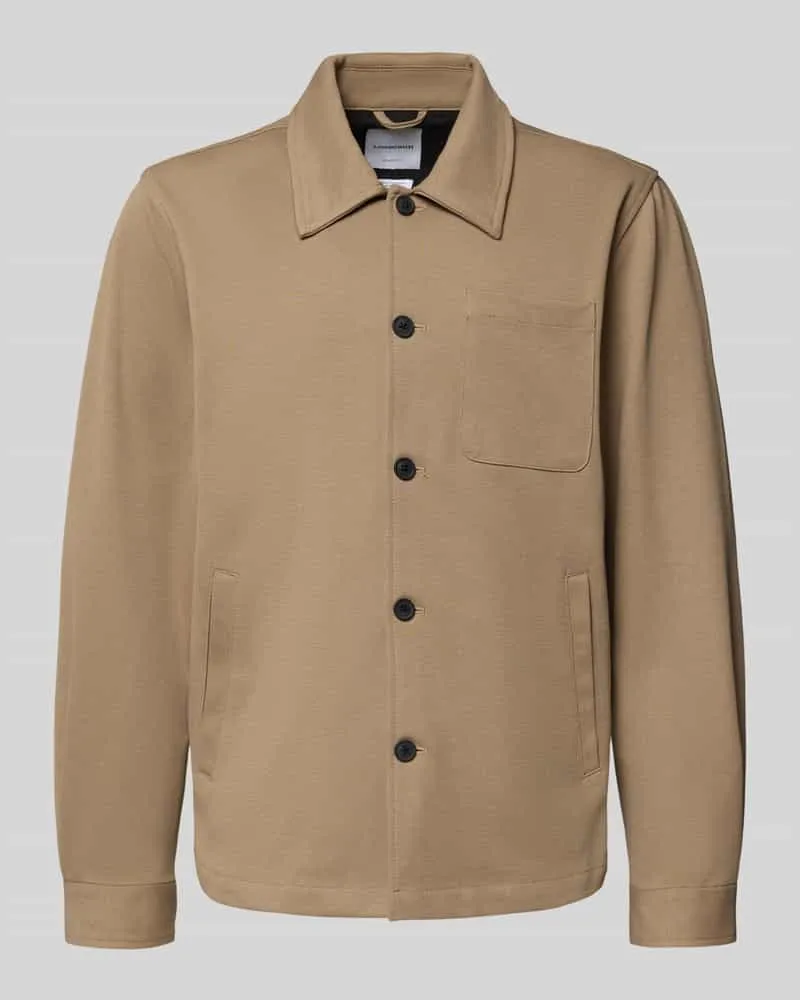 Lindbergh Hemdjacke mit Knopfleiste Beige