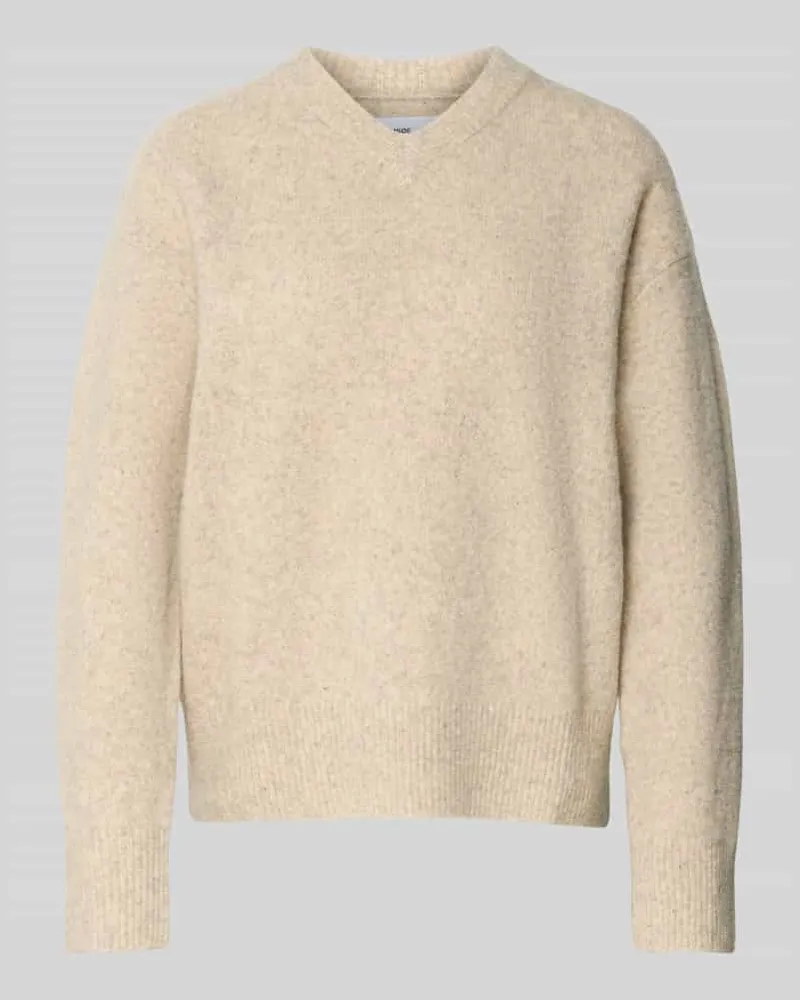 Samsøe & Samsøe Strickpullover mit gerippten Abschlüssen Modell 'SAMELODY Sand