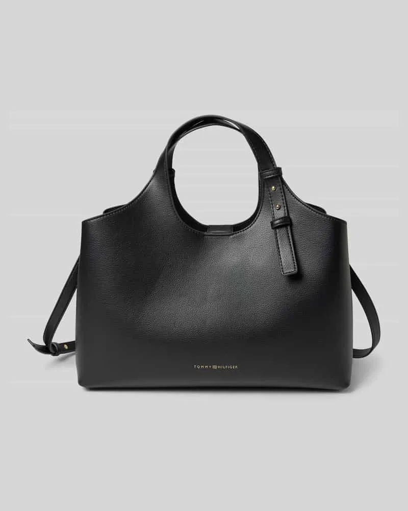 Tommy Hilfiger Henkeltasche in Leder-Optik Black