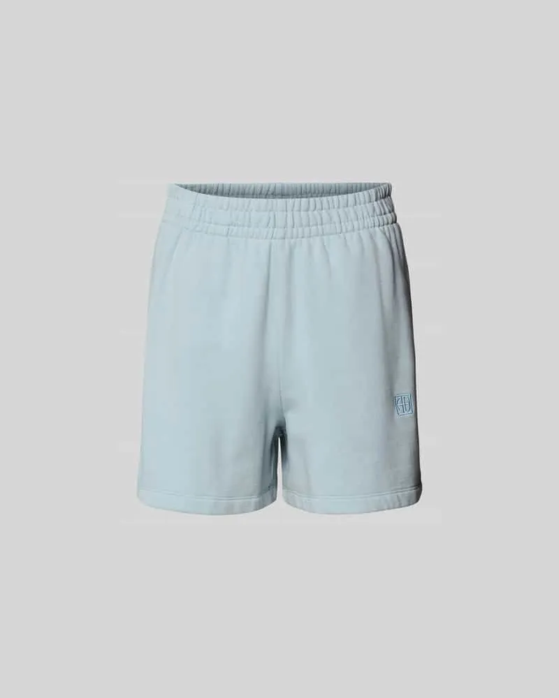 Anine Bing Regular Fit Shorts mit Logo-Stitching Hellblau