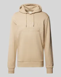 Gant Hoodie mit Label-Stitching Beige