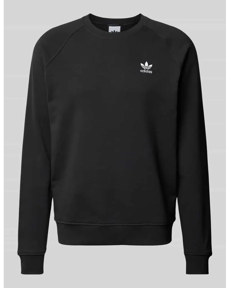 adidas Sweatshirt mit Label-Stitching Black