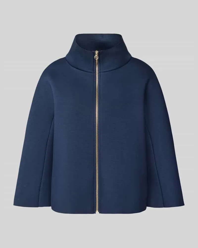 Rinascimento Jacke aus Viskose-Mix mit Stehkragen Dunkelblau