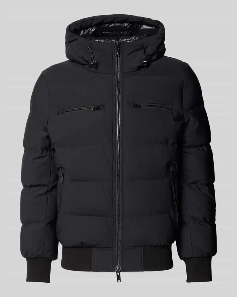 Moose Knuckles Daunenjacke mit Kapuze kings puffer bomber Black