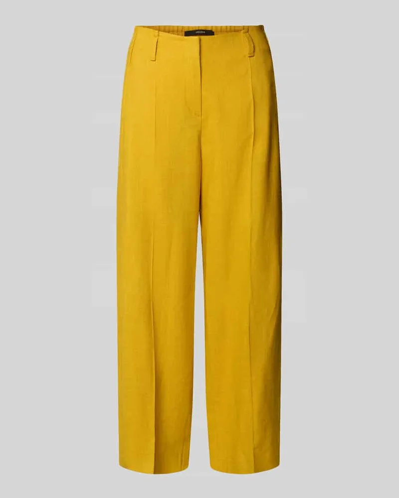 windsor. Wide Leg Hose aus Leinen-Mix Gold