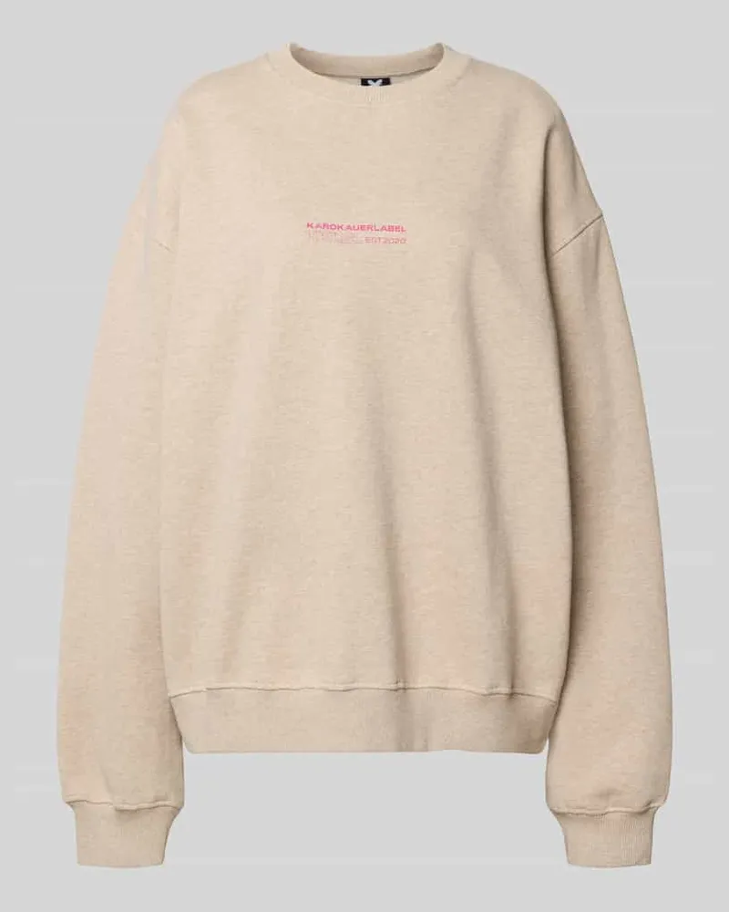 Karo Kauer Oversized Sweatshirt mit Rundhalsausschnitt Modell 'Legacy Beige