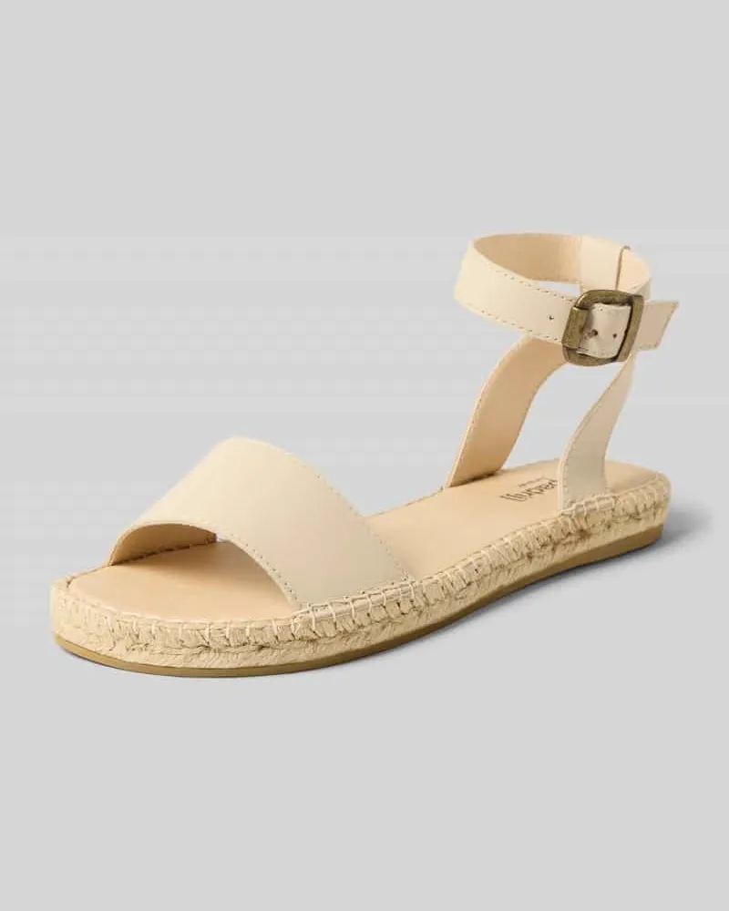 Espadrij Sandalette aus Leder Modell 'NIMES Offwhite
