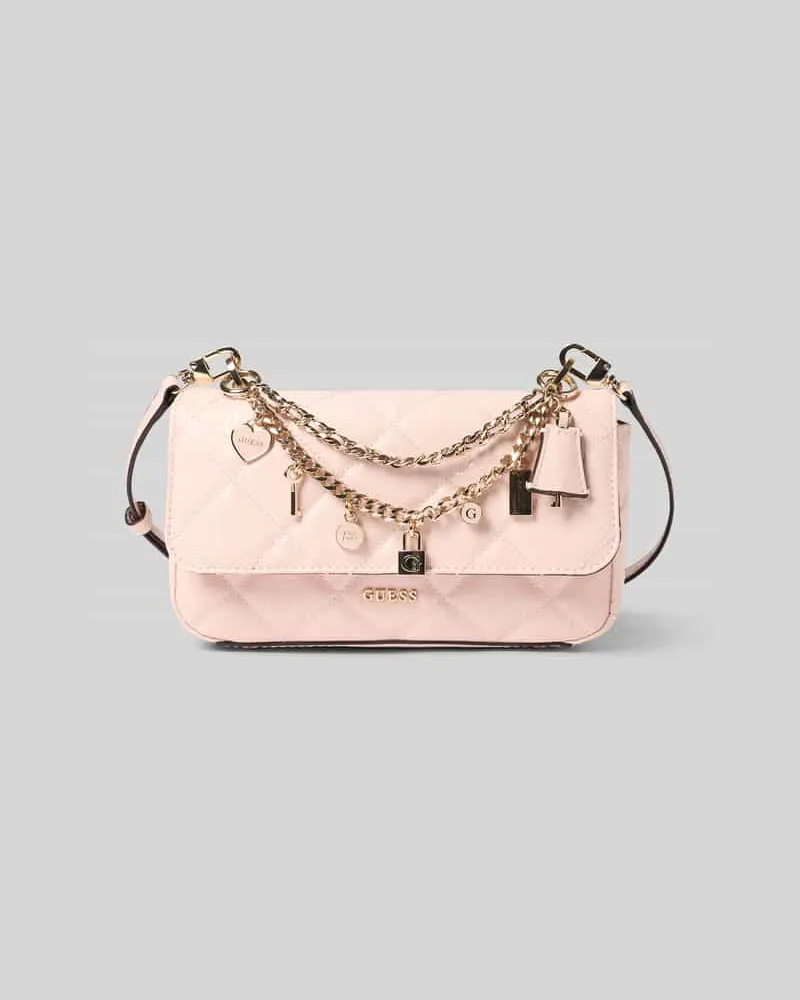 Guess Umhängetasche mit Label-Applikation Modell 'LIBBY Rosa