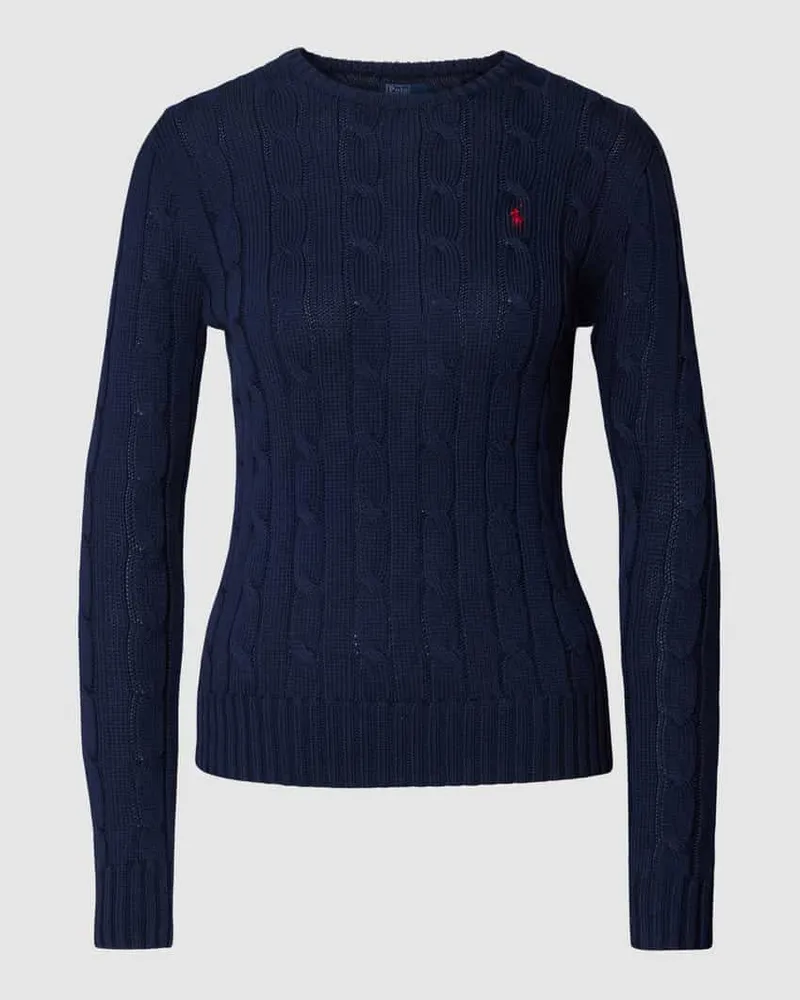 Ralph Lauren Strickpullover mit Label-Stitching Modell 'JULIANNA Marine