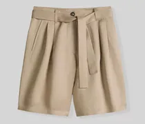 Relaxed Fit Shorts mit Leinen-Anteil