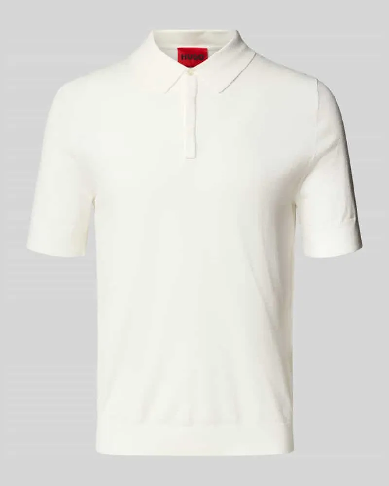 HUGO BOSS Regular Fit Poloshirt aus Viskose-Mix Modell 'SAN PETER-CV Offwhite