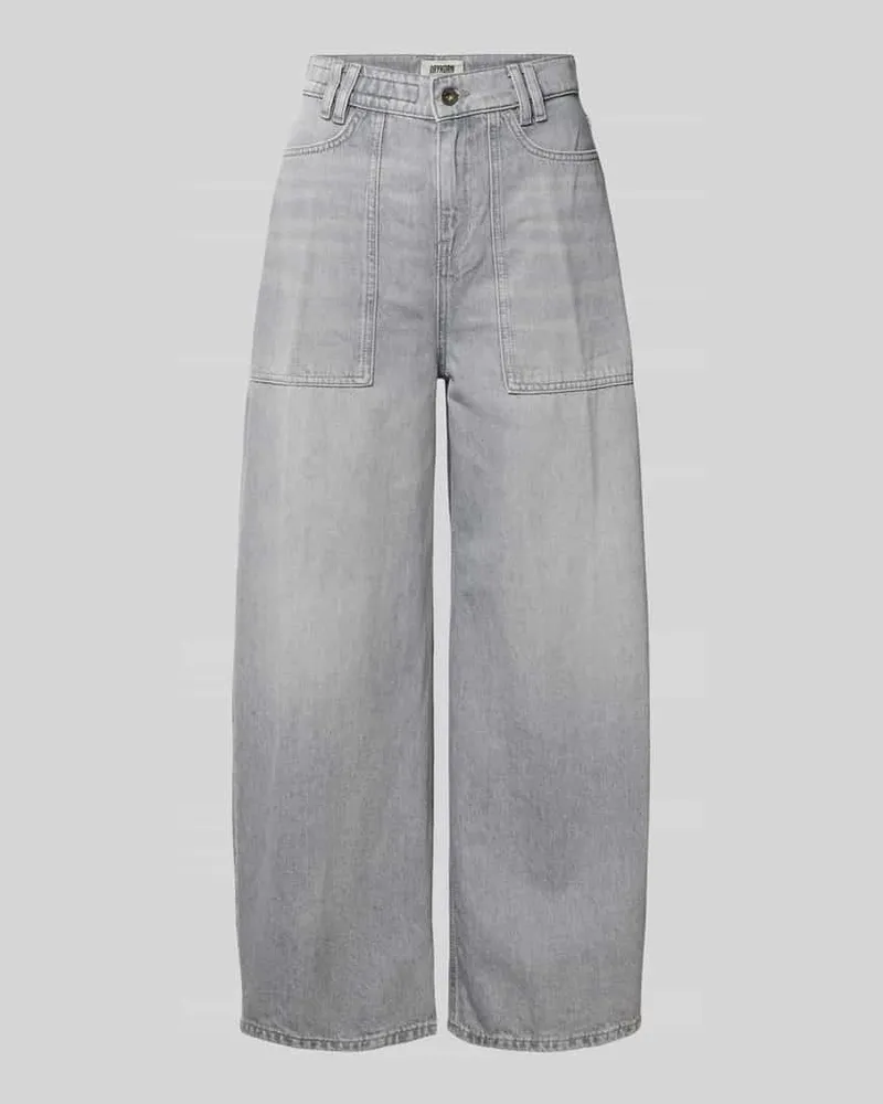 Drykorn Jeans mit weitem Bein und Eingrifftaschen Modell 'DERIVE Hellgrau