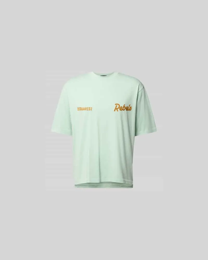 Dsquared2 Loose Fit T-Shirt mit Logo-Stitching Mint