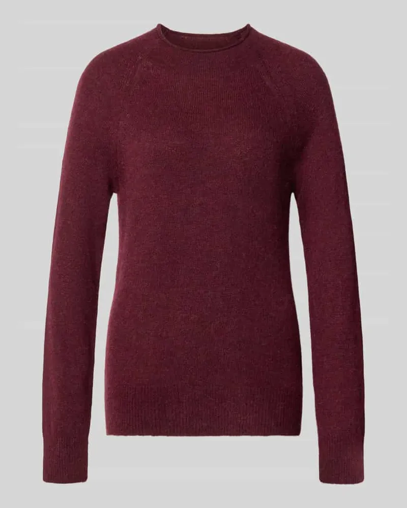 HUGO BOSS Pullover aus Alpaka mit Raglanärmeln Bordeaux