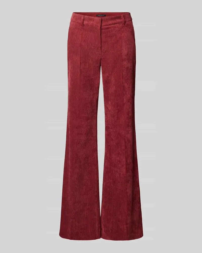 Luisa Cerano Wide Leg Hose mit Strukturmuster Kirsche
