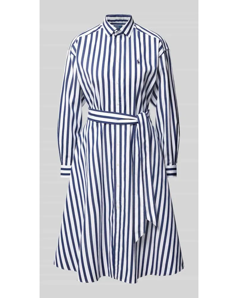 Ralph Lauren Hemdblusenkleid mit Bindegürtel Marine