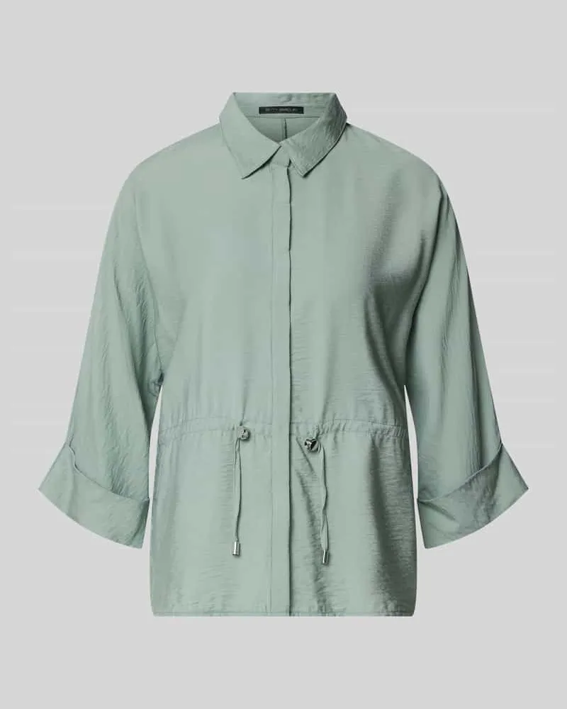 Betty Barclay Relaxed Fit Bluse aus Viskose-Mix mit Umlegekragen Mint