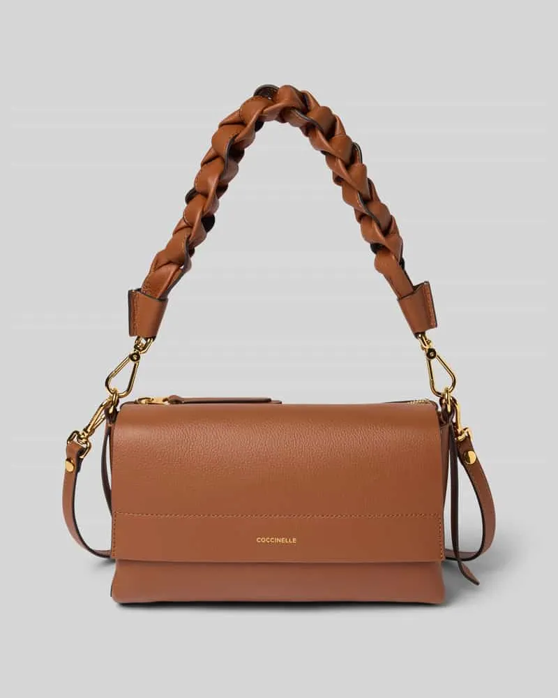 Coccinelle Shoulder Bag mit Logo-Print Modell 'Boheme Cognac