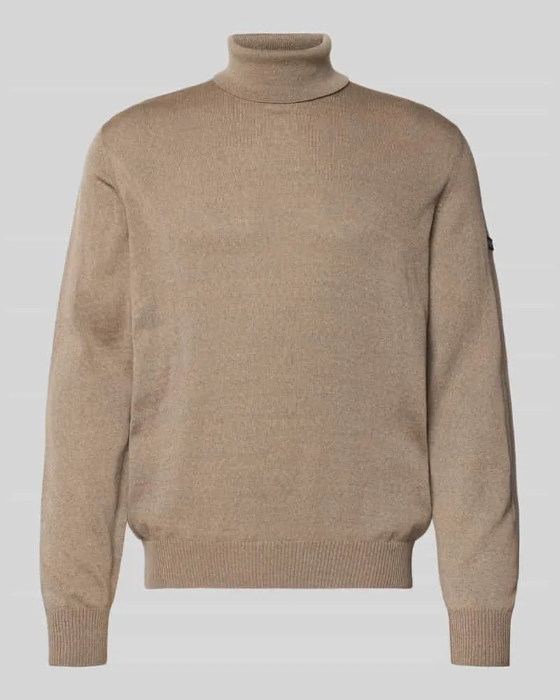 Maerz Strickpullover mit Rollkragen Hellgrau