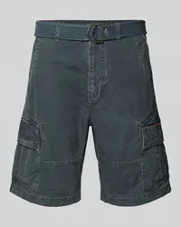 Superdry. Regular Fit Cargoshorts mit Gürtel Marine