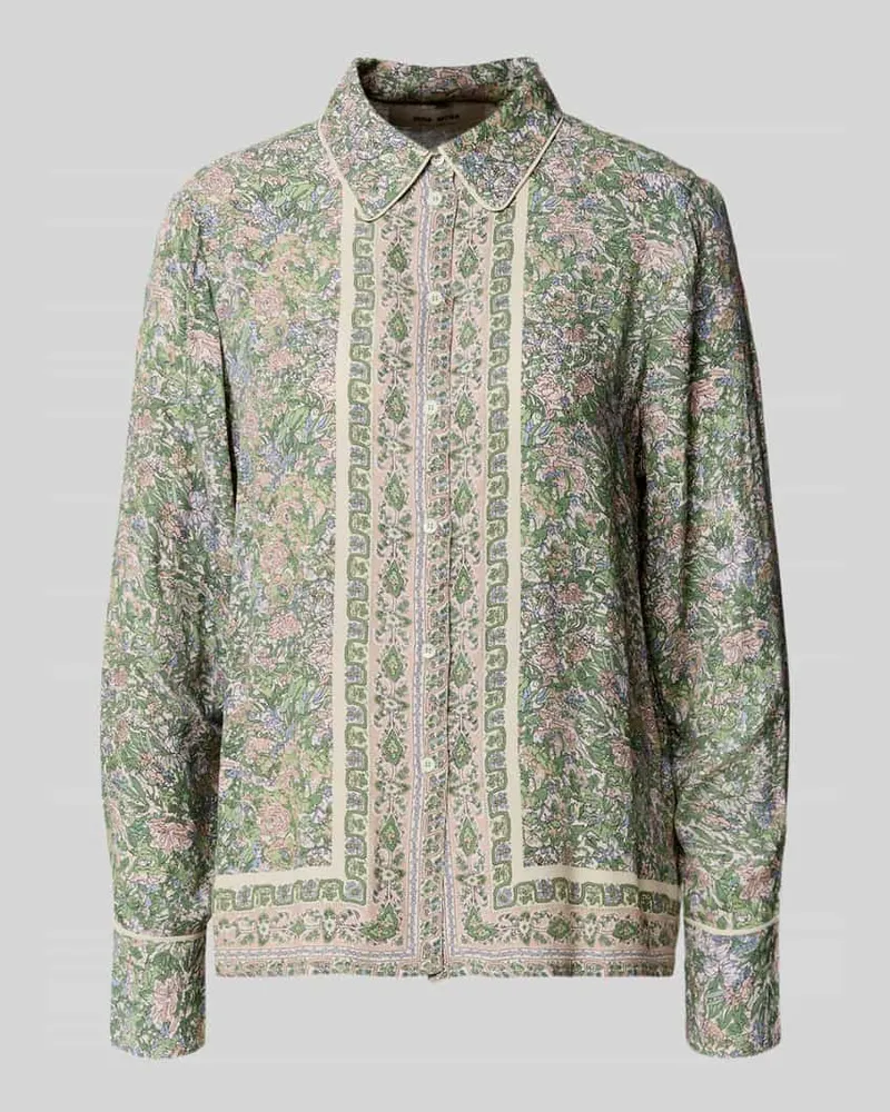 Mos Mosh Regular Fit Bluse aus Viskose Modell 'Kana Gruen