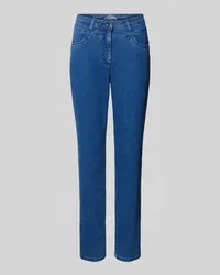 Brax Straight Leg Jeans mit Ziernähten Modell 'Laura Blau