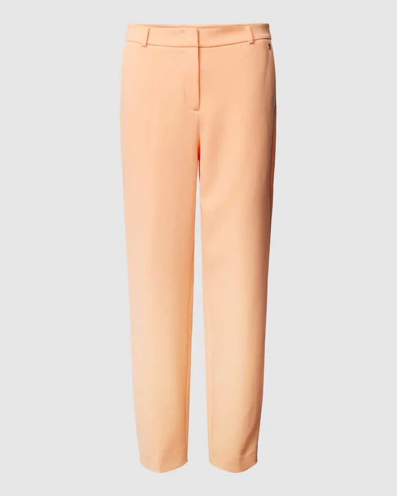 COMMA Tapered Fit Stoffhose mit Logo-Applikation Apricot