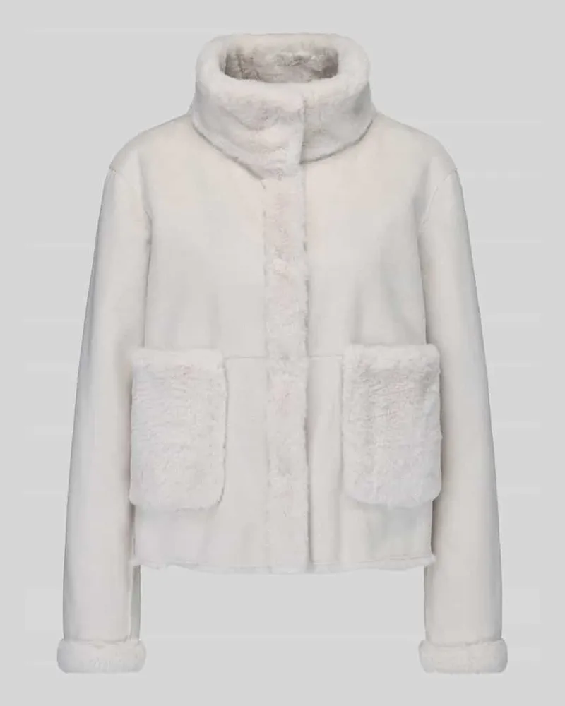 S.Oliver Teddyjacke mit hohem Stehkragen Sand