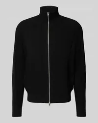 Armani Exchange Strickjacke mit Zweiwege-Reißverschluss Black