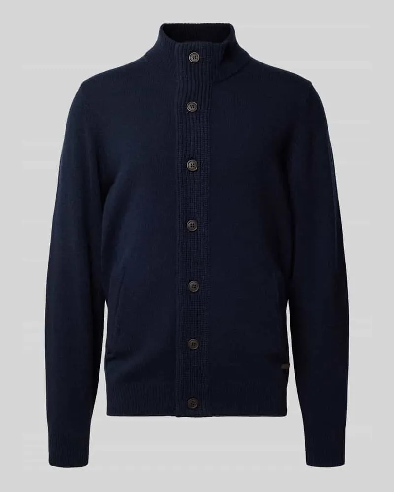 Barbour Regular Fit Strickjacke aus echter Wolle Marine
