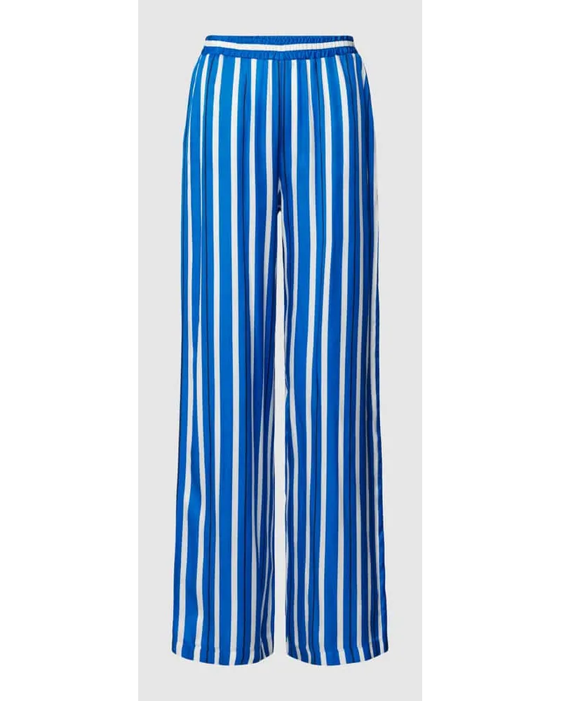 Seidensticker Flared Stoffhose mit Streifenmuster Blau