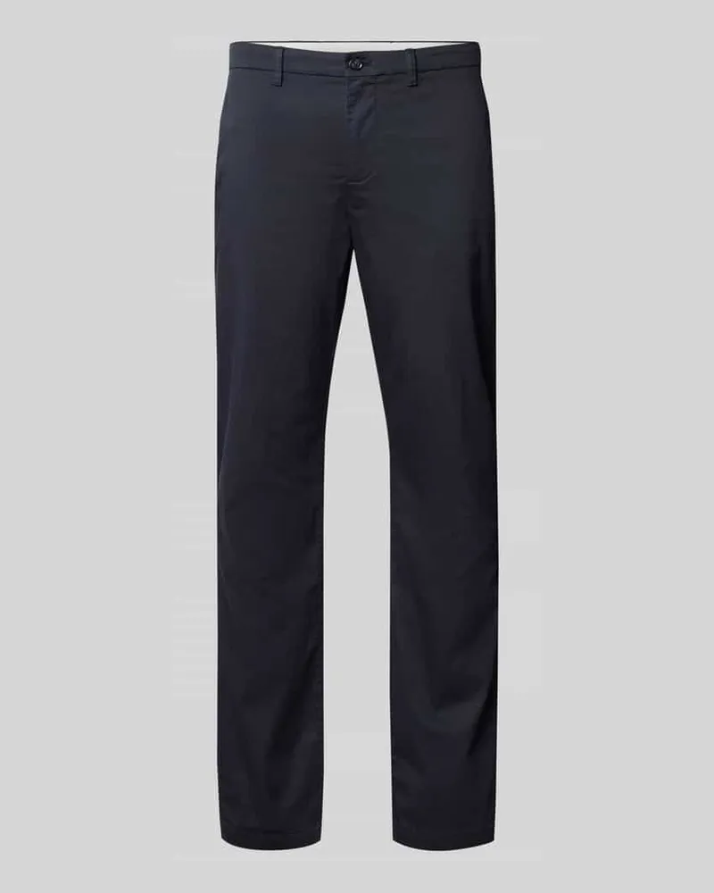 Tommy Hilfiger Straight Fit Chino aus Baumwoll-Mix Dunkelblau