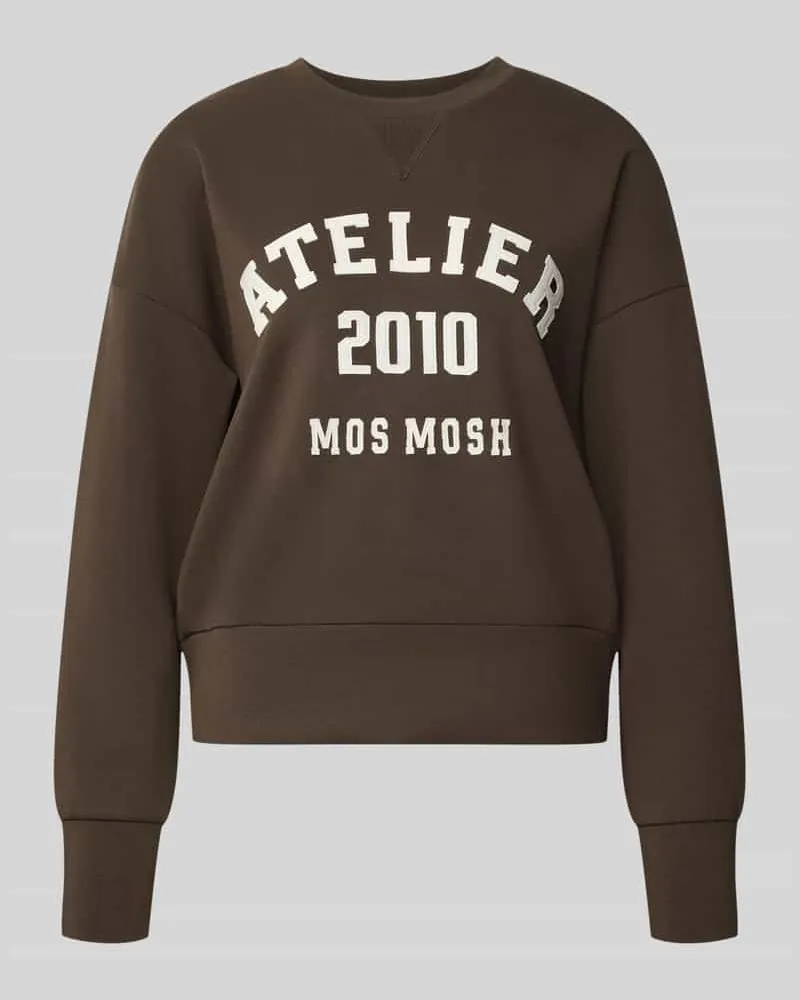 Mos Mosh Oversized Sweatshirt aus Viskose-Mix Modell 'Nima Dunkelbraun