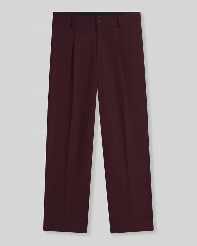 HUGO BOSS Modern Fit Anzughose mit Viskose-Anteil Modell 'Flips251X Bordeaux