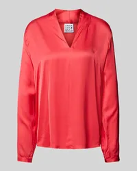 Emily van den Bergh Bluse mit V-Ausschnitt Rot