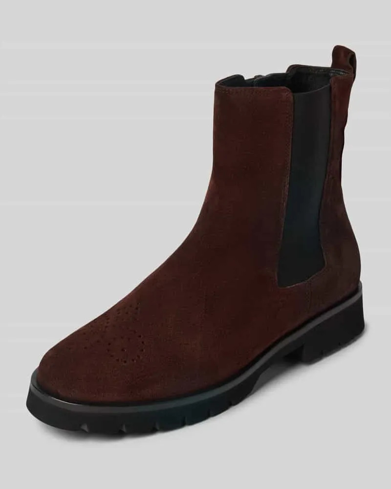 Högl Chelsea Boots aus echtem Leder Modell 'Suede Beige