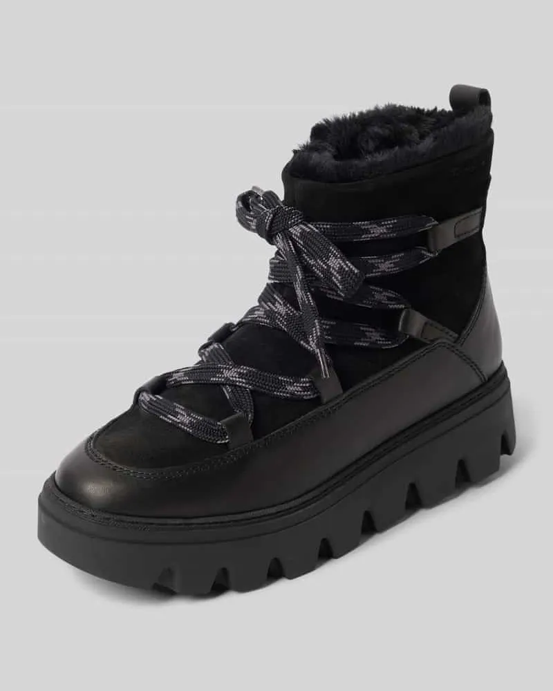 Tamaris Boots aus echtem Rindsvelours Black