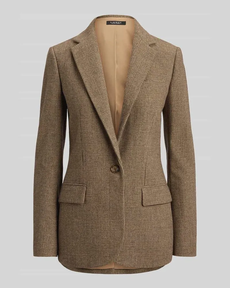 Ralph Lauren Regular Fit Longblazer mit Pattentaschen aus Wolle Camel