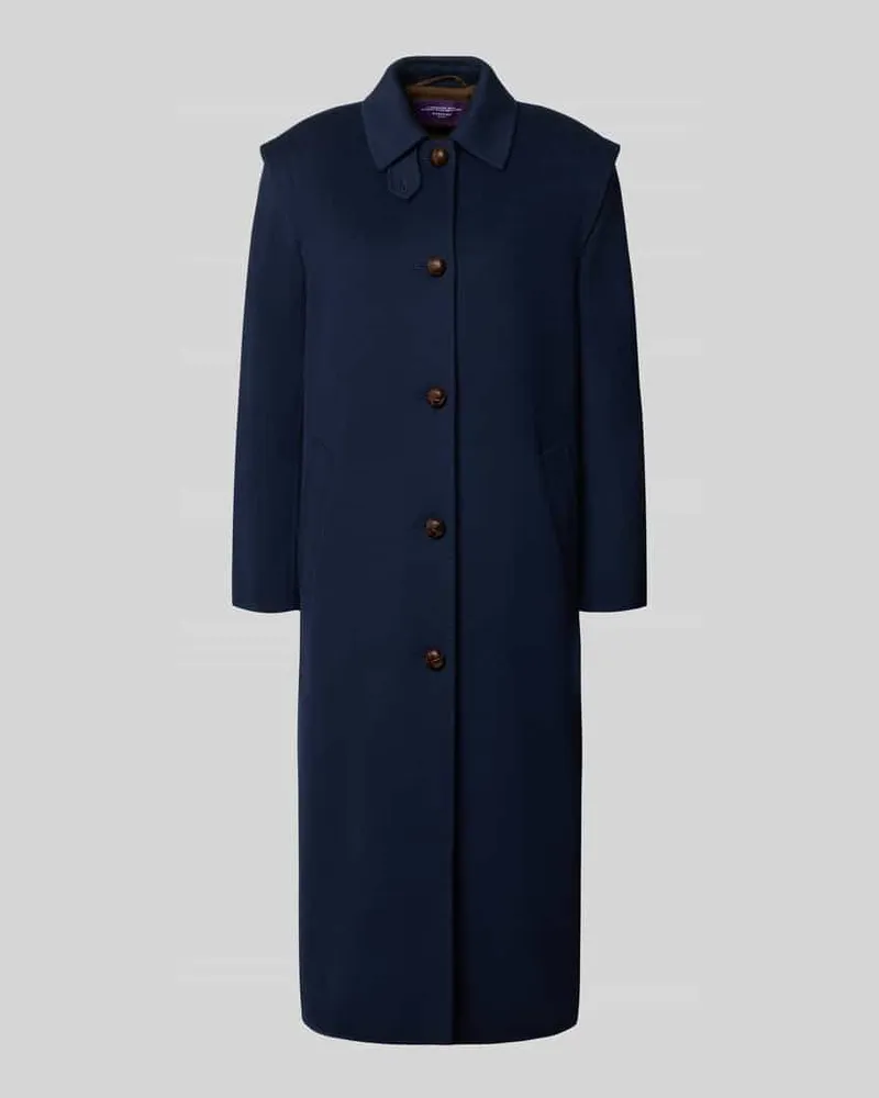 Max Mara Regular Fit Mantel aus Woll-Mix Modell 'GESSATI Dunkelblau