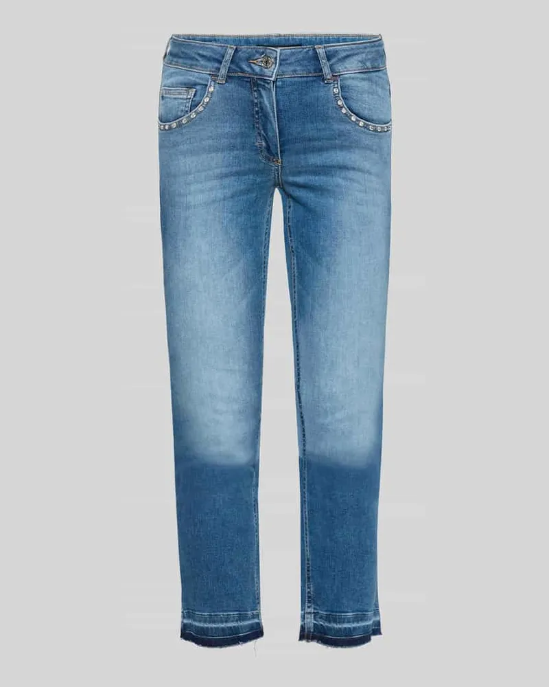 Betty Barclay Slim Fit Jeans mit Nietenbesatz Jeansblau