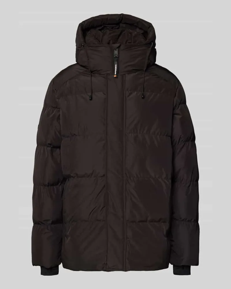 Superdry. Steppjacke mit Kapuze Black