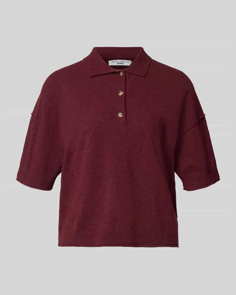 Marc O'Polo Boxy Fit T-Shirt aus Baumwoll-Mix Bordeaux