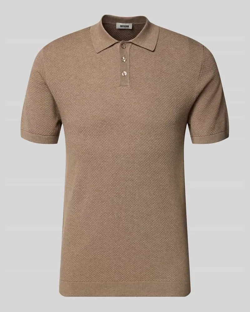 Drykorn Slim Fit Poloshirt Modell 'Triton Hellbraun