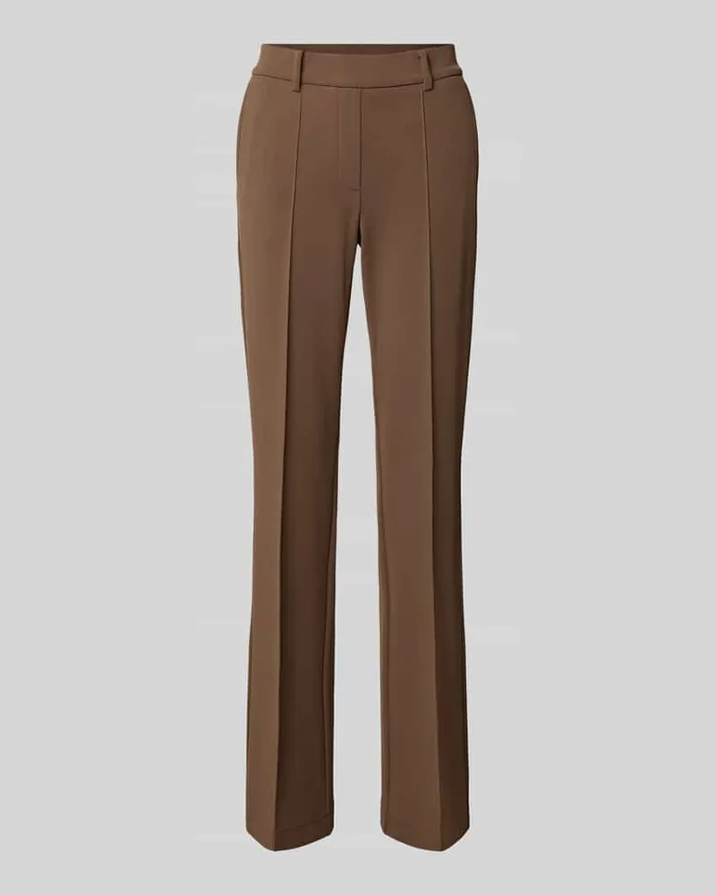 Cambio Regular Fit Hose mit elastischem Bund Modell 'FRANCOISE Dunkelbraun